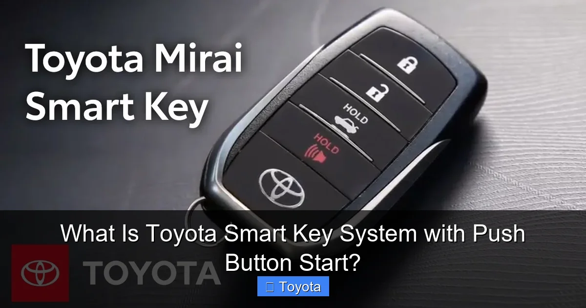 What Is Toyota Smart Key System with Push Button Start?