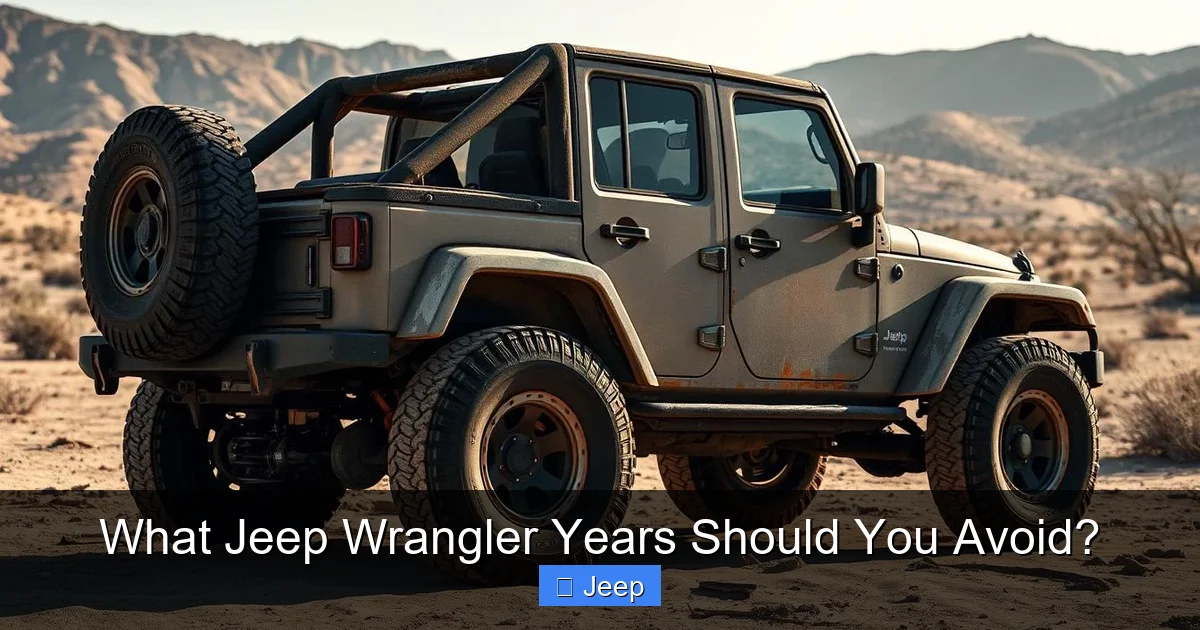 What Jeep Wrangler Years Should You Avoid?