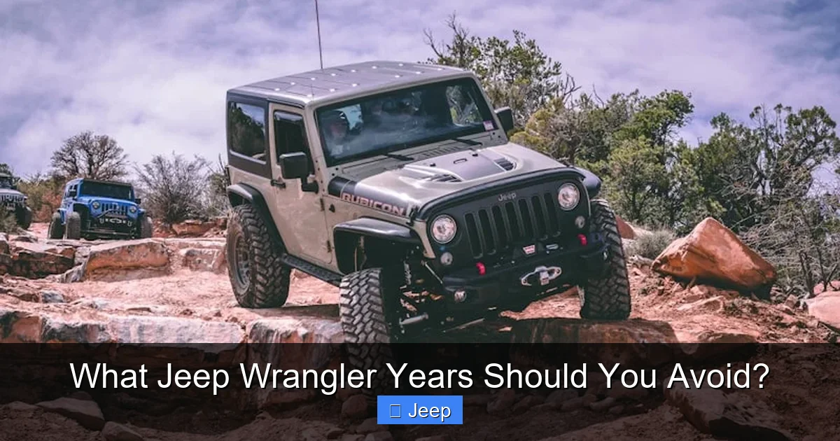 What Jeep Wrangler Years Should You Avoid?