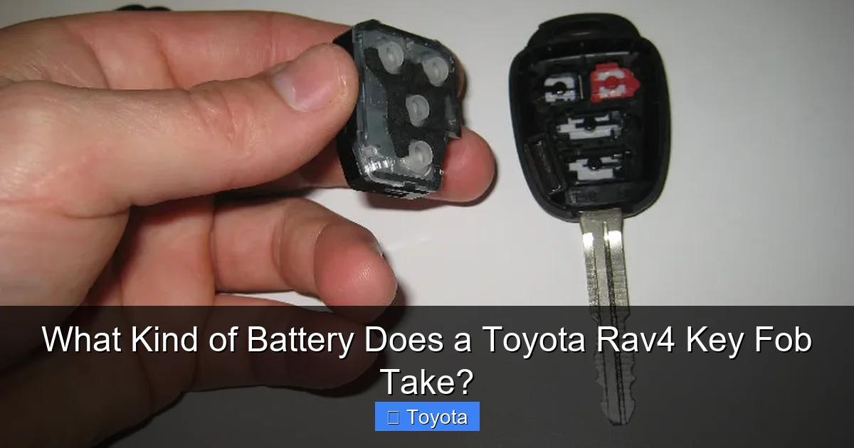 What Kind of Battery Does a Toyota Rav4 Key Fob Take?