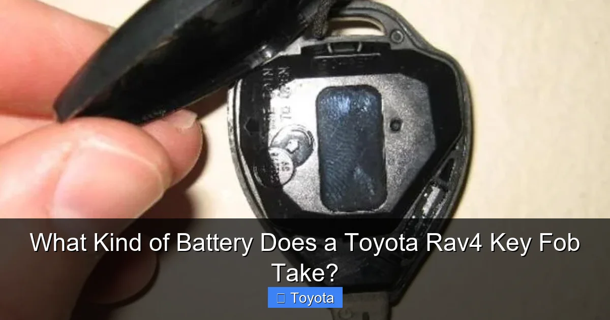 What Kind of Battery Does a Toyota Rav4 Key Fob Take?