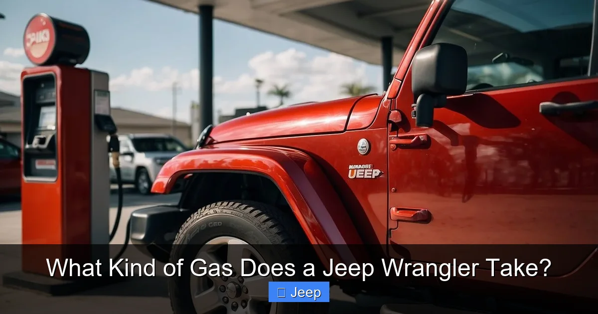 What Kind of Gas Does a Jeep Wrangler Take?