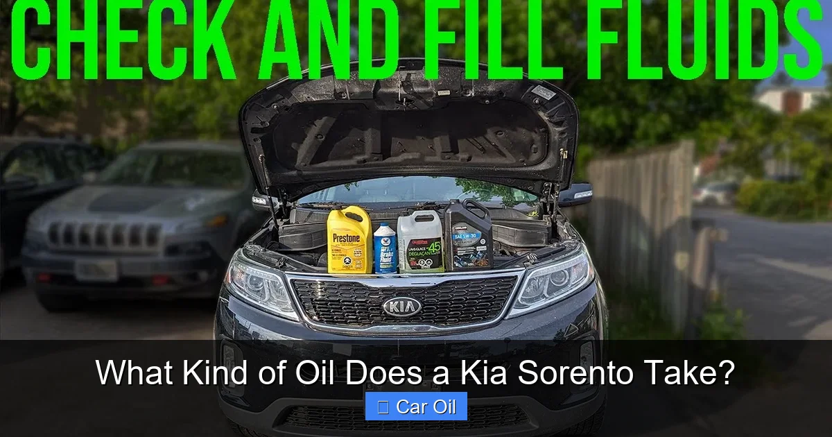 What Kind of Oil Does a Kia Sorento Take?