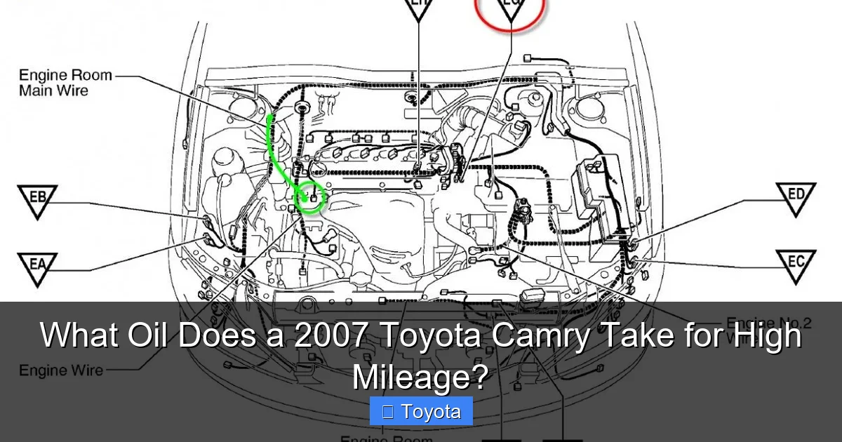 What Oil Does a 2007 Toyota Camry Take for High Mileage?