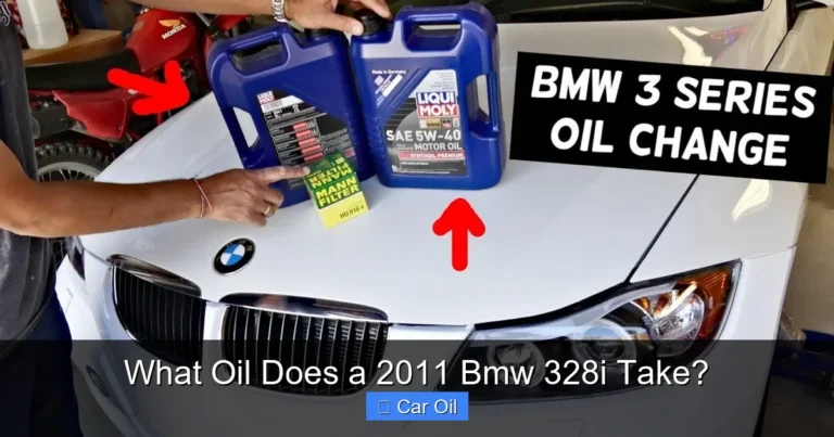 What Oil Does a 2011 Bmw 328i Take?