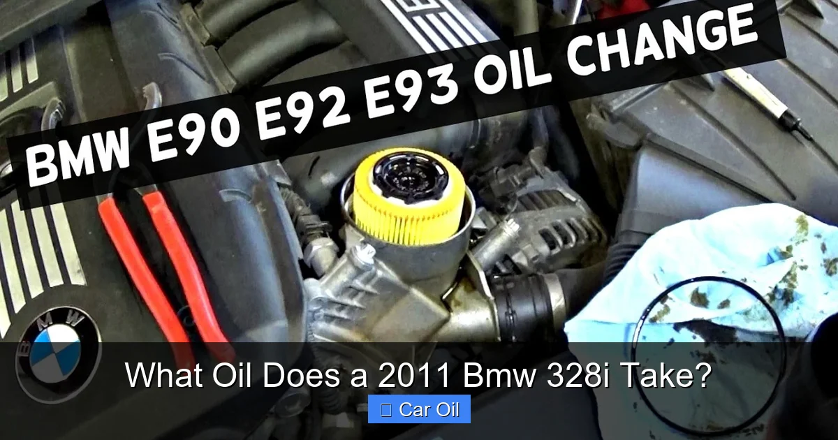 What Oil Does a 2011 Bmw 328i Take?