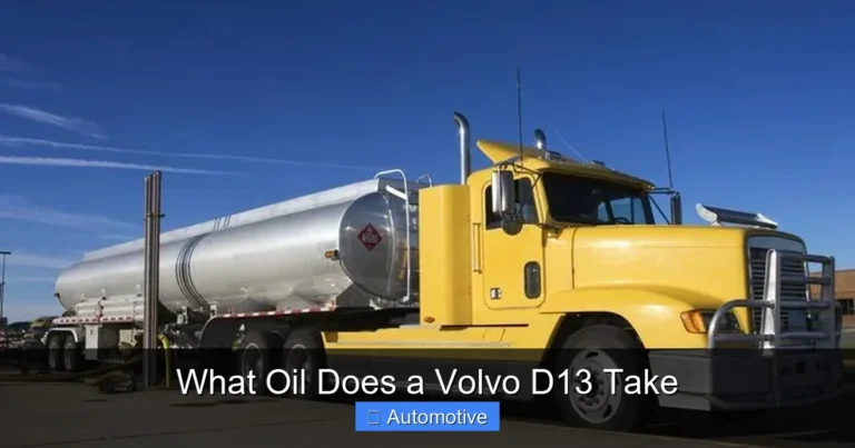 What Oil Does a Volvo D13 Take