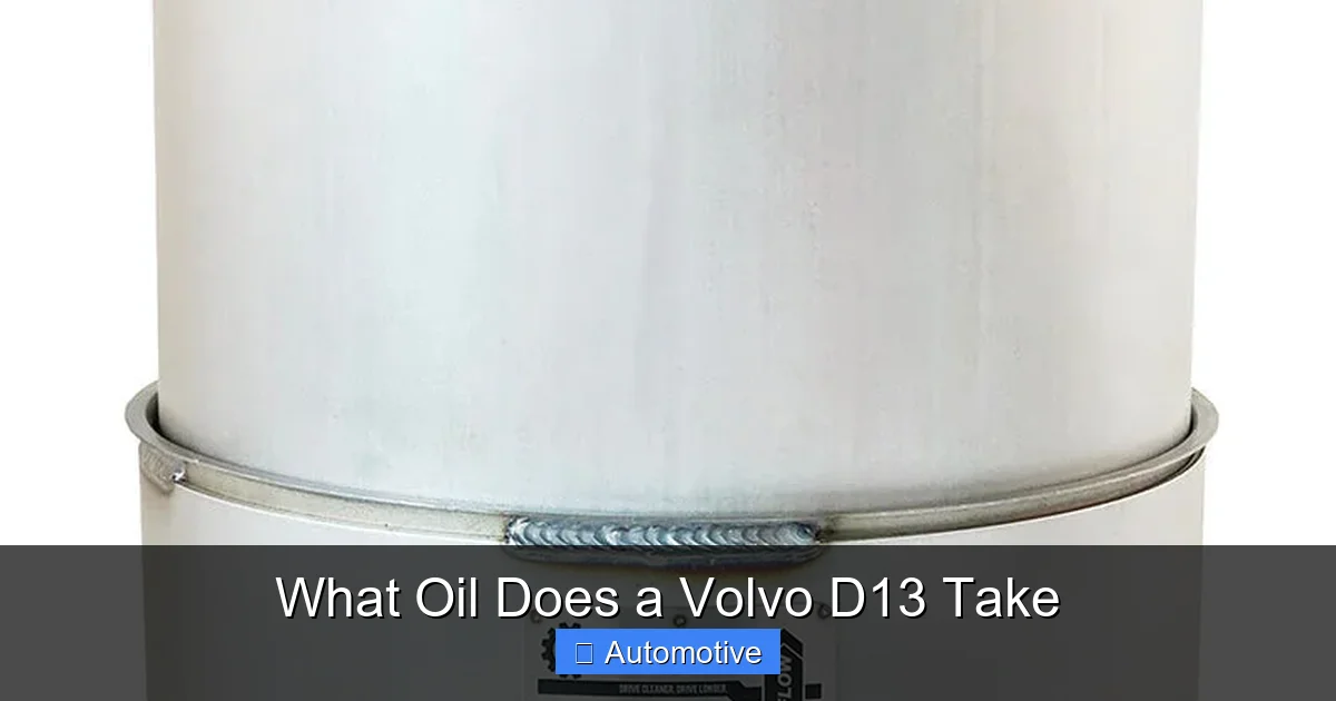 What Oil Does a Volvo D13 Take