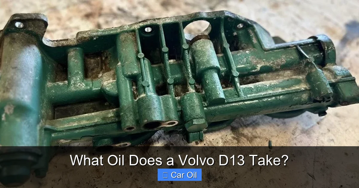What Oil Does a Volvo D13 Take?