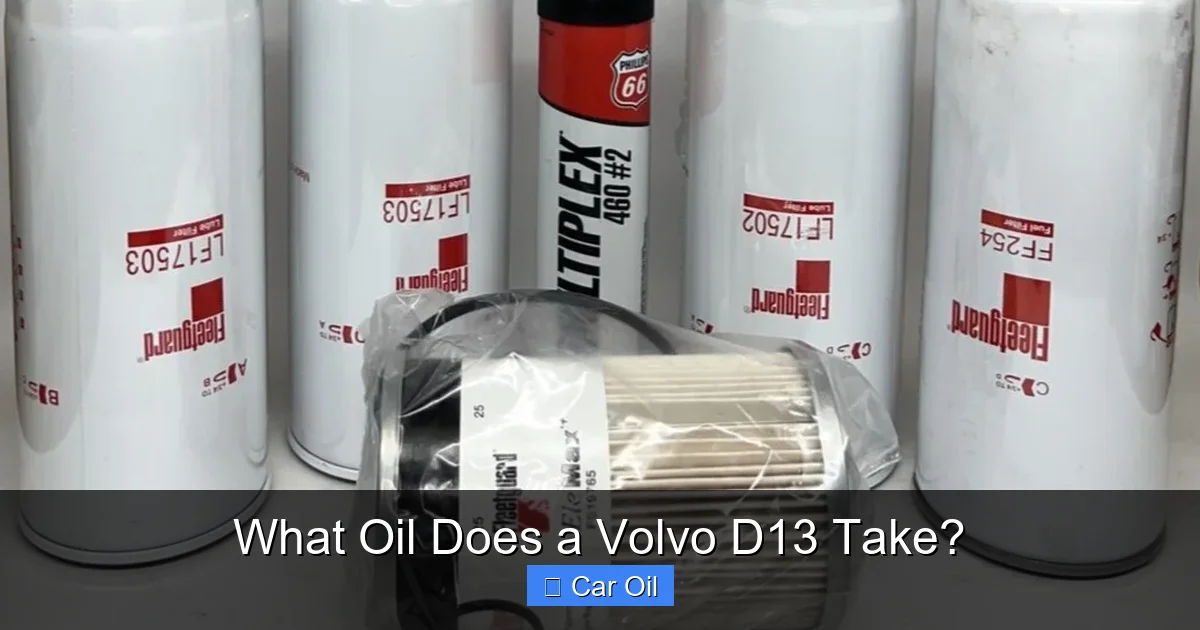 What Oil Does a Volvo D13 Take?