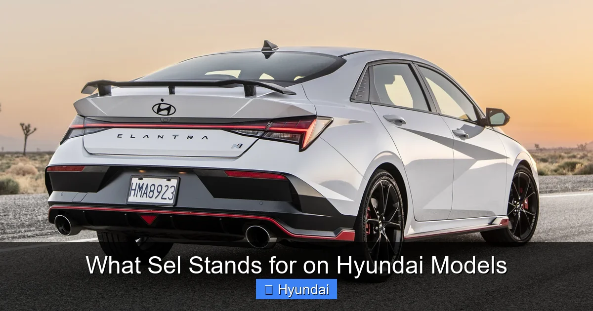 What Sel Stands for on Hyundai Models
