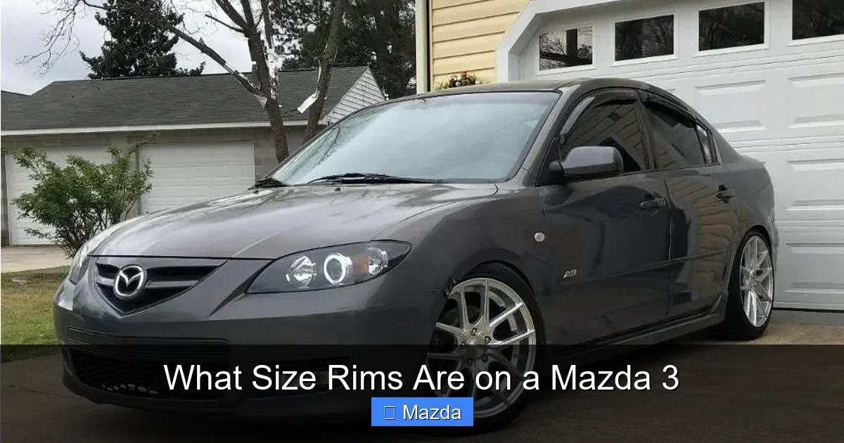 What Size Rims Are on a Mazda 3