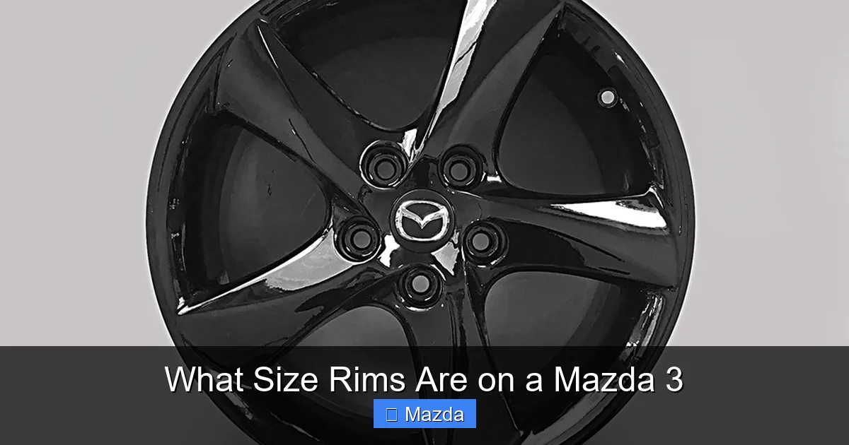 What Size Rims Are on a Mazda 3