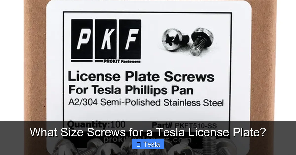What Size Screws for a Tesla License Plate?