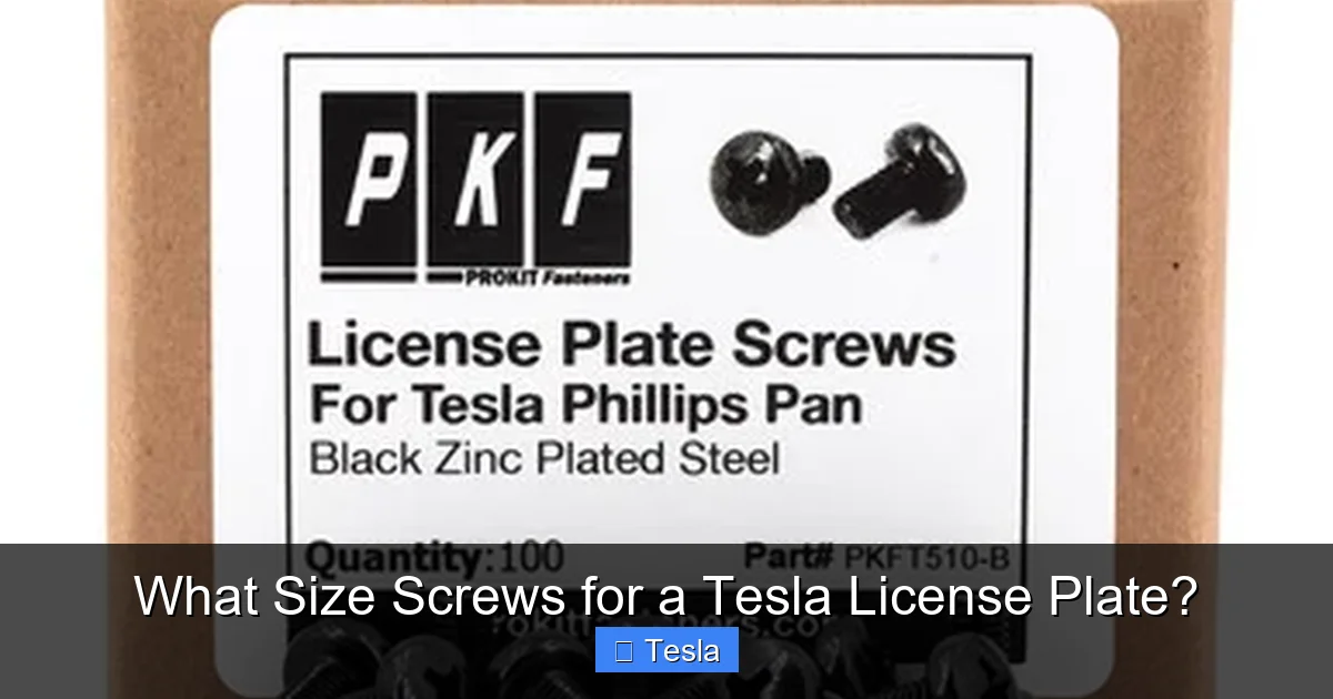 What Size Screws for a Tesla License Plate?