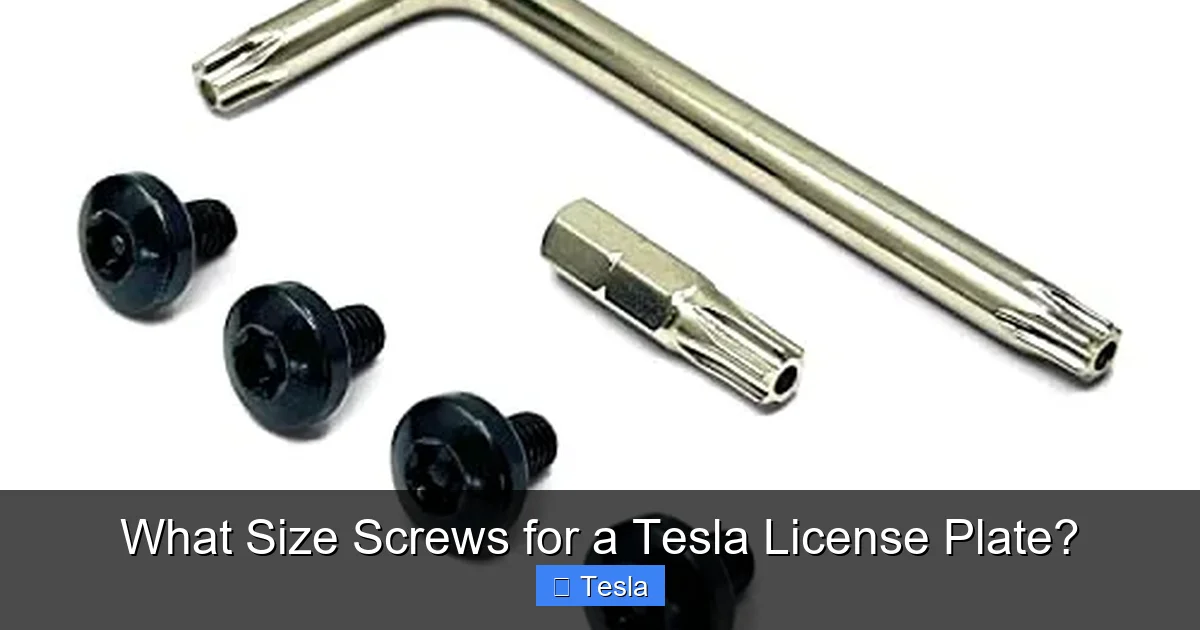 What Size Screws for a Tesla License Plate?
