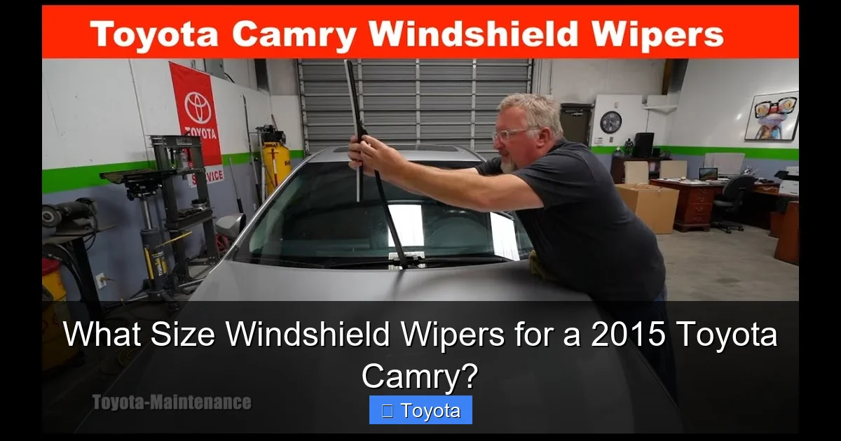 What Size Windshield Wipers for a 2015 Toyota Camry?