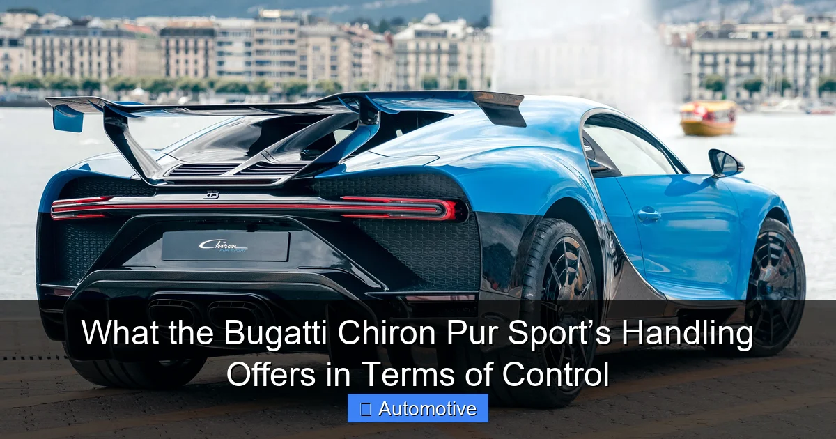 What the Bugatti Chiron Pur Sport’s Handling Offers in Terms of Control