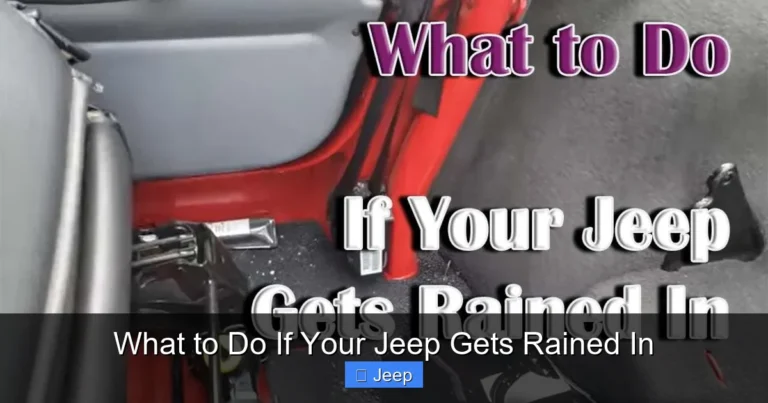 What to Do If Your Jeep Gets Rained In