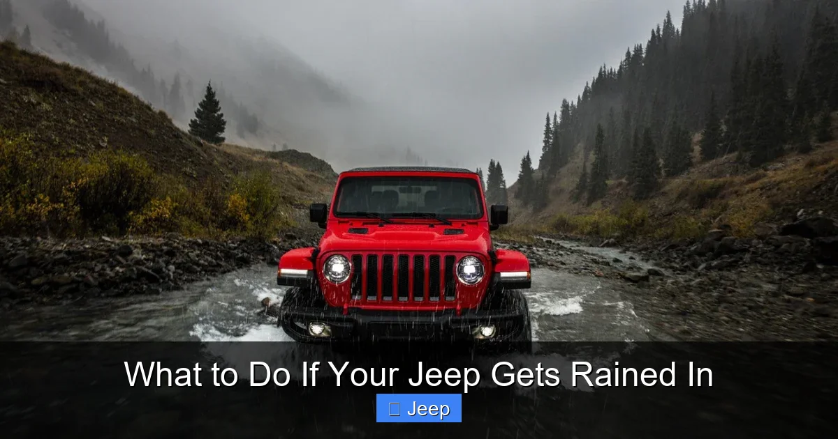 What to Do If Your Jeep Gets Rained In