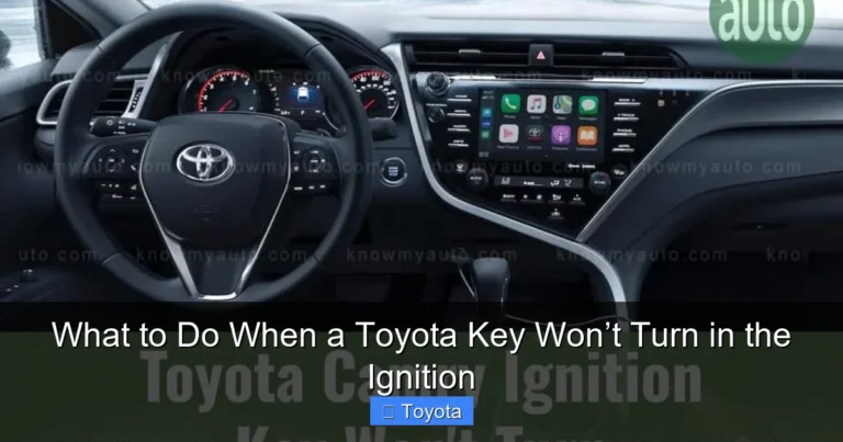 What to Do When a Toyota Key Won’t Turn in the Ignition