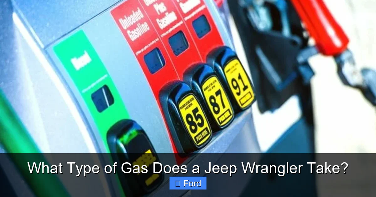 What Type of Gas Does a Jeep Wrangler Take?