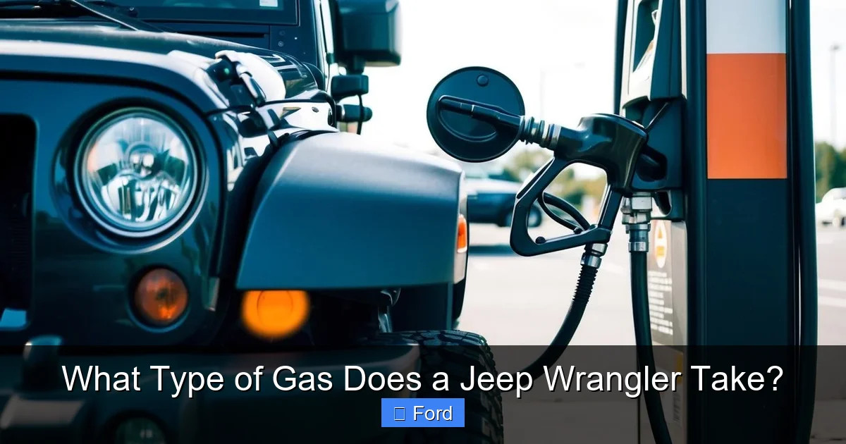 What Type of Gas Does a Jeep Wrangler Take?