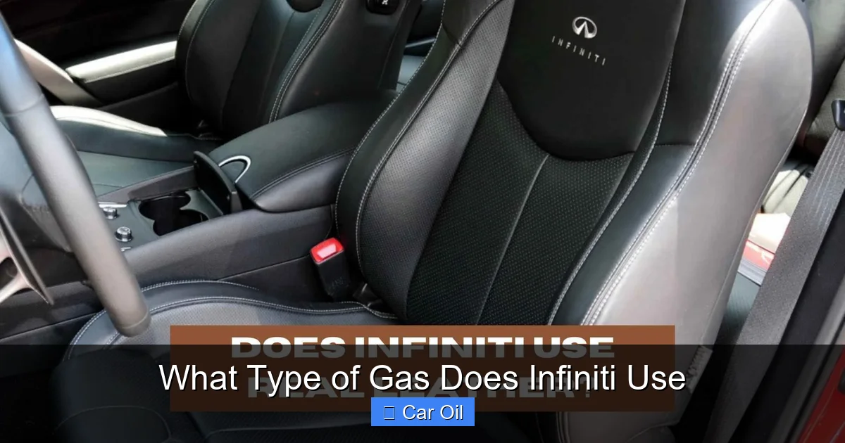 What Type of Gas Does Infiniti Use