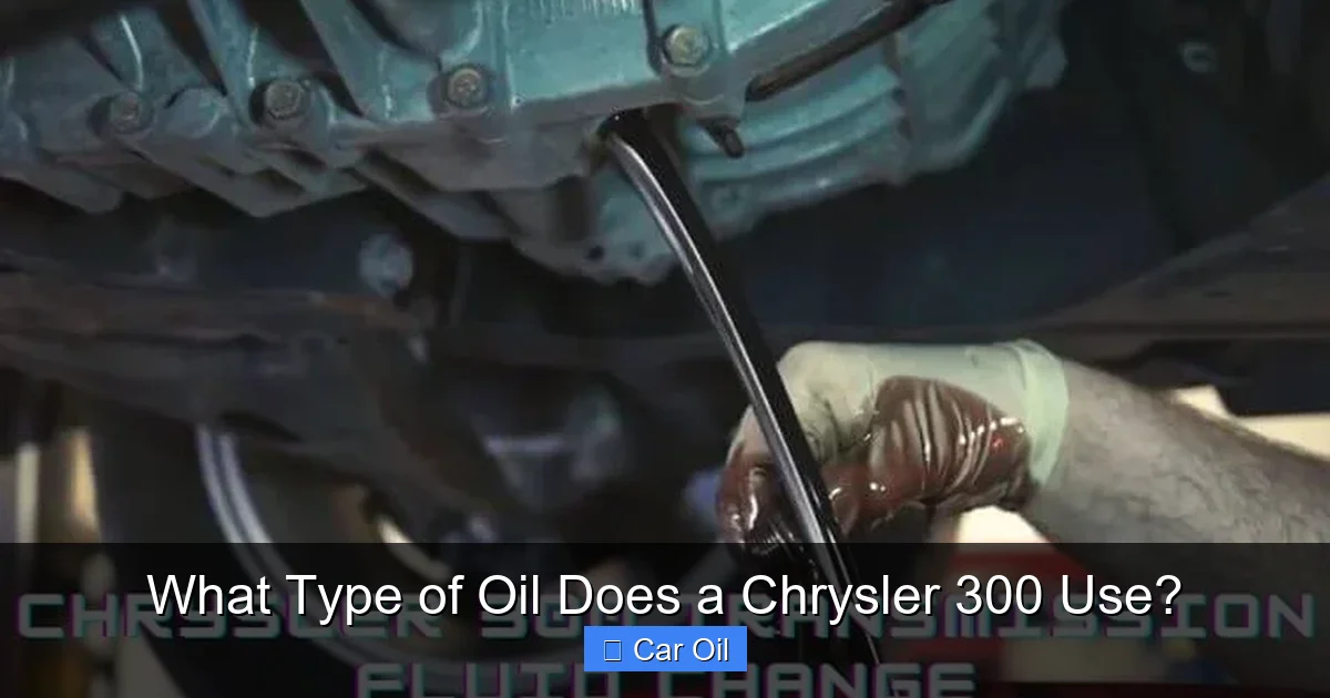 What Type of Oil Does a Chrysler 300 Use?