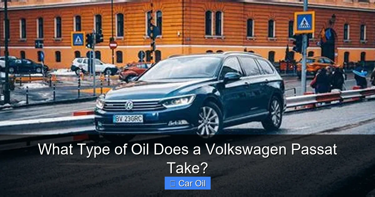 What Type of Oil Does a Volkswagen Passat Take?