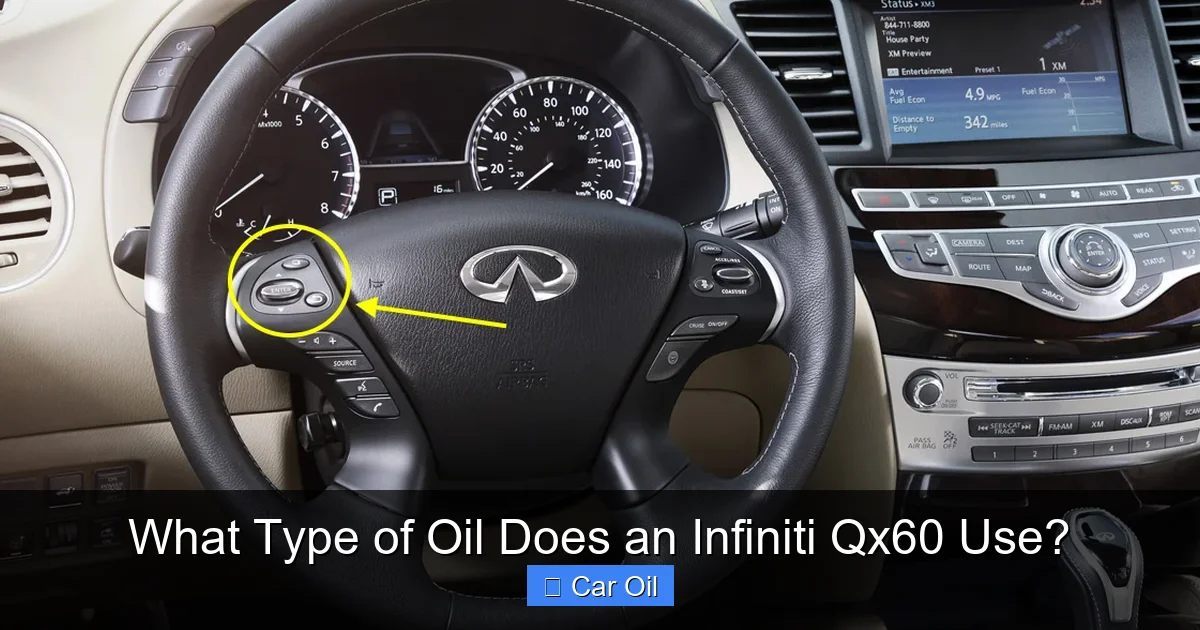 What Type of Oil Does an Infiniti Qx60 Use?