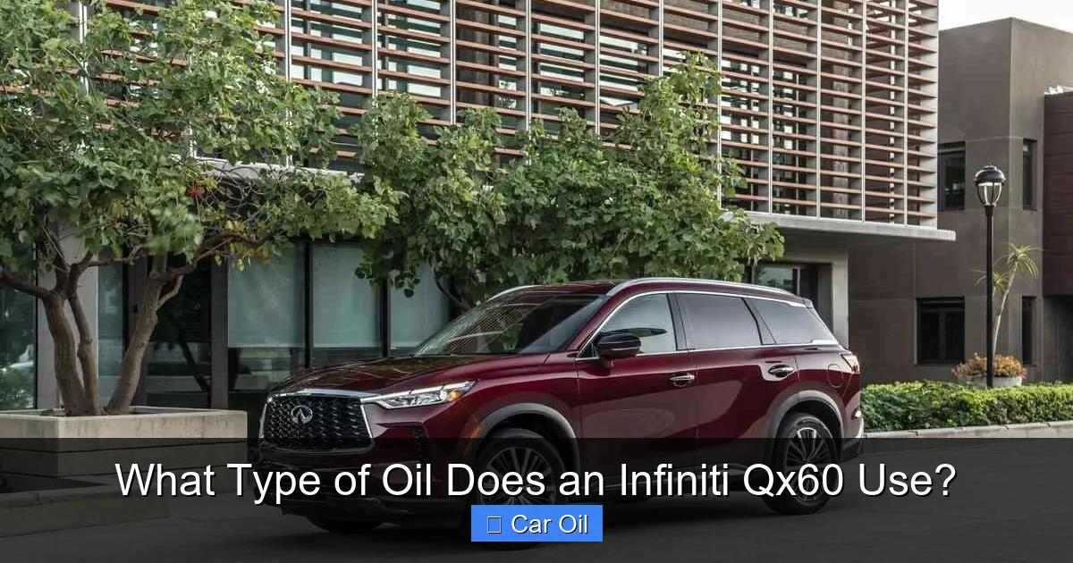 What Type of Oil Does an Infiniti Qx60 Use?