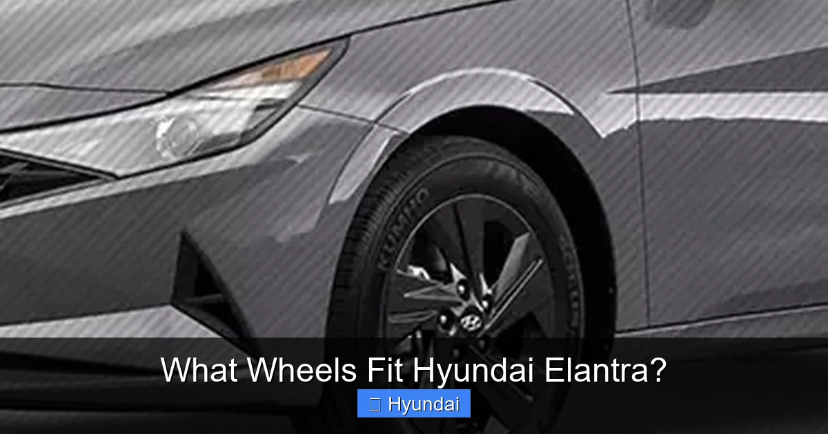 What Wheels Fit Hyundai Elantra?