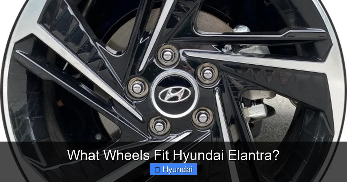 What Wheels Fit Hyundai Elantra?