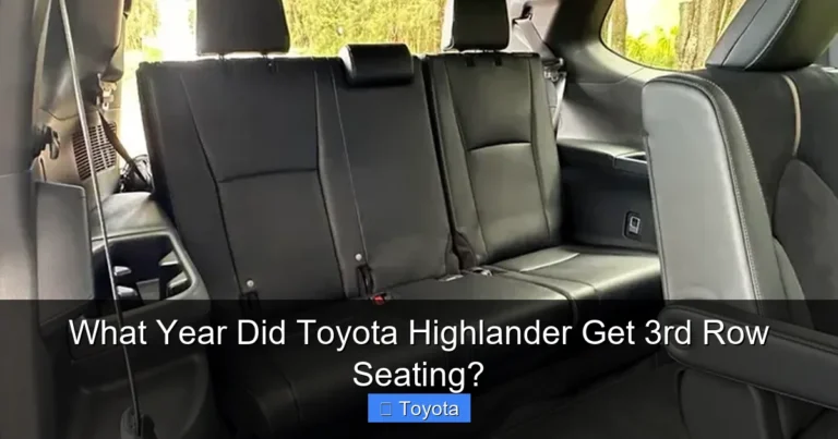 What Year Did Toyota Highlander Get 3rd Row Seating?