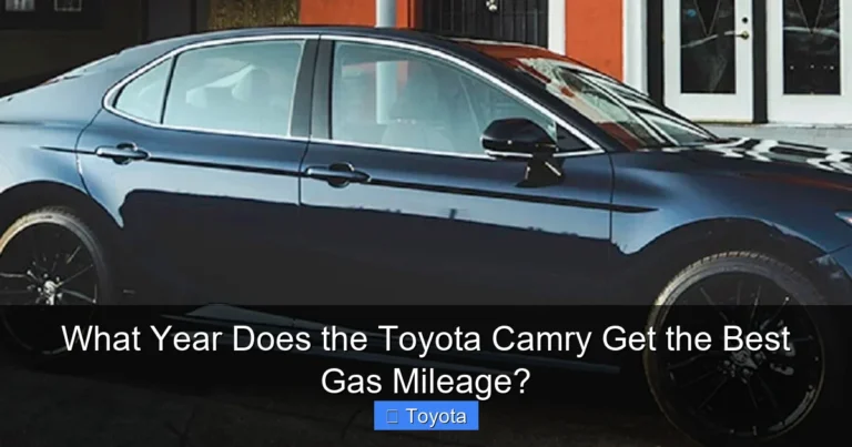 What Year Does the Toyota Camry Get the Best Gas Mileage?