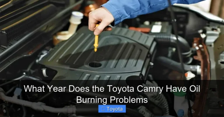 What Year Does the Toyota Camry Have Oil Burning Problems