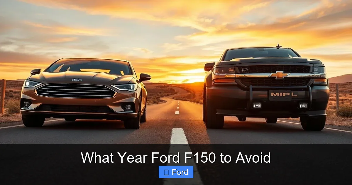 What Year Ford F150 to Avoid