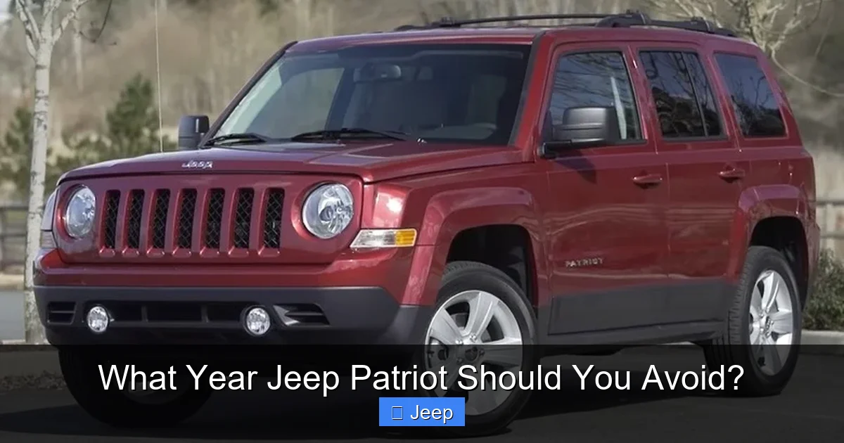 What Year Jeep Patriot Should You Avoid?