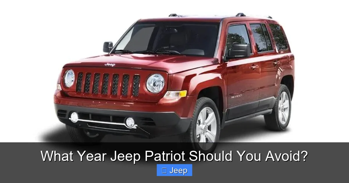 What Year Jeep Patriot Should You Avoid?