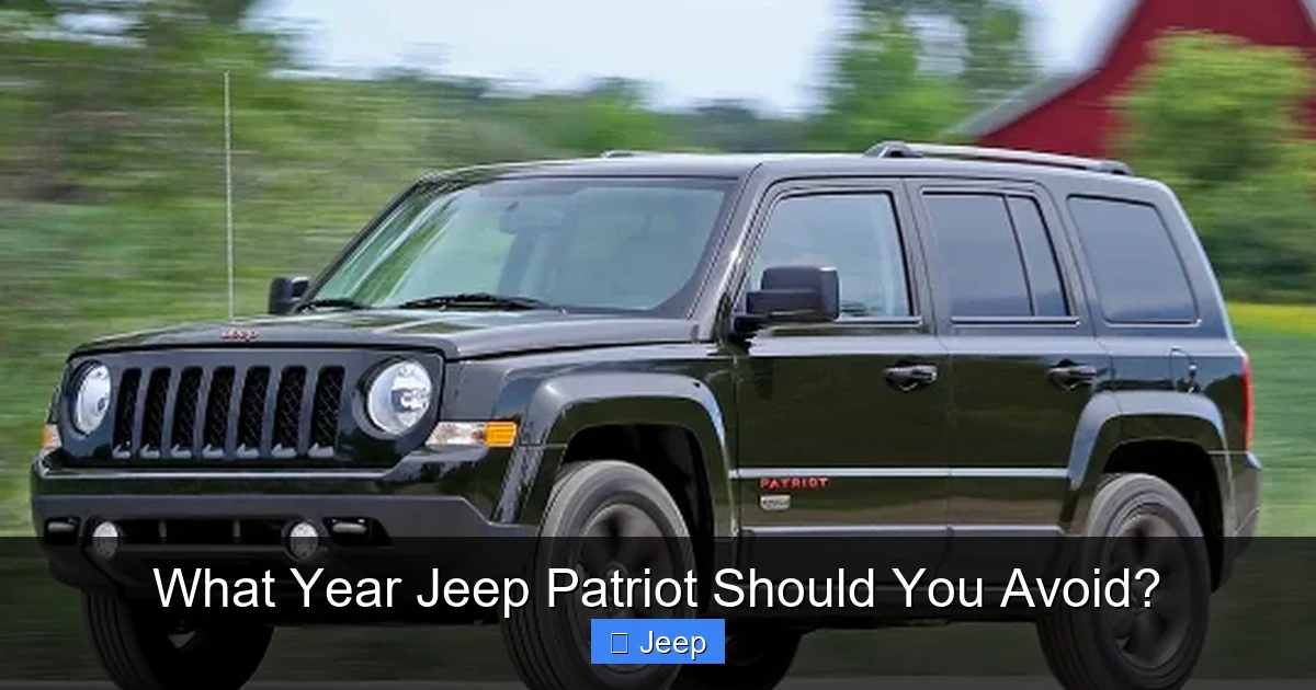 What Year Jeep Patriot Should You Avoid?