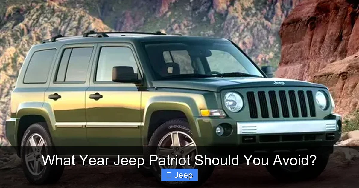 What Year Jeep Patriot Should You Avoid?