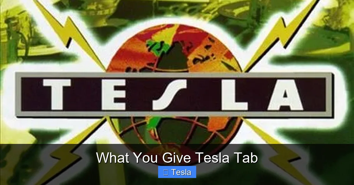 What You Give Tesla Tab