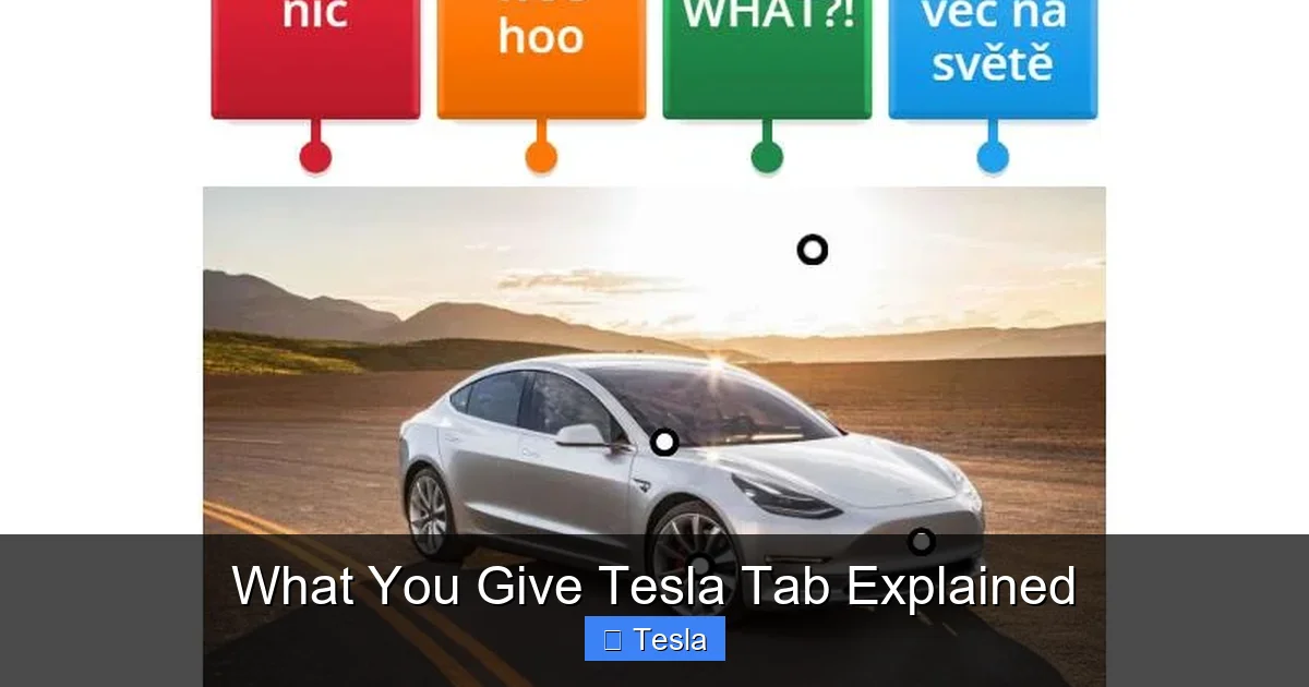 What You Give Tesla Tab Explained