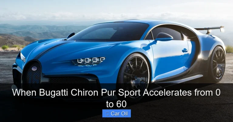 When Bugatti Chiron Pur Sport Accelerates from 0 to 60