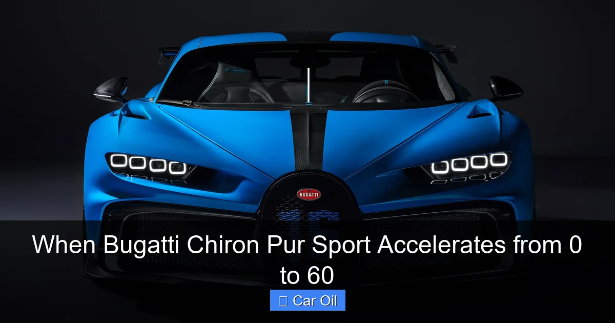 When Bugatti Chiron Pur Sport Accelerates from 0 to 60