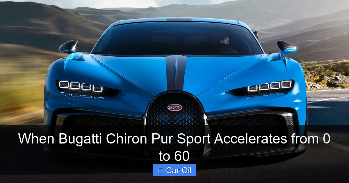 When Bugatti Chiron Pur Sport Accelerates from 0 to 60