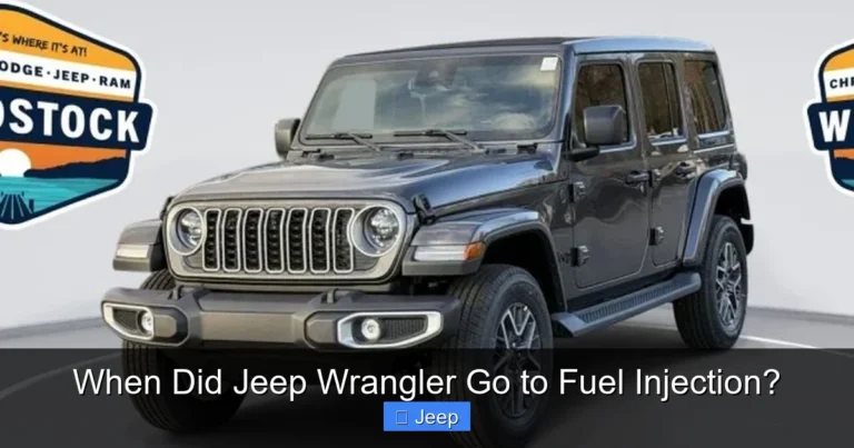 When Did Jeep Wrangler Go to Fuel Injection?