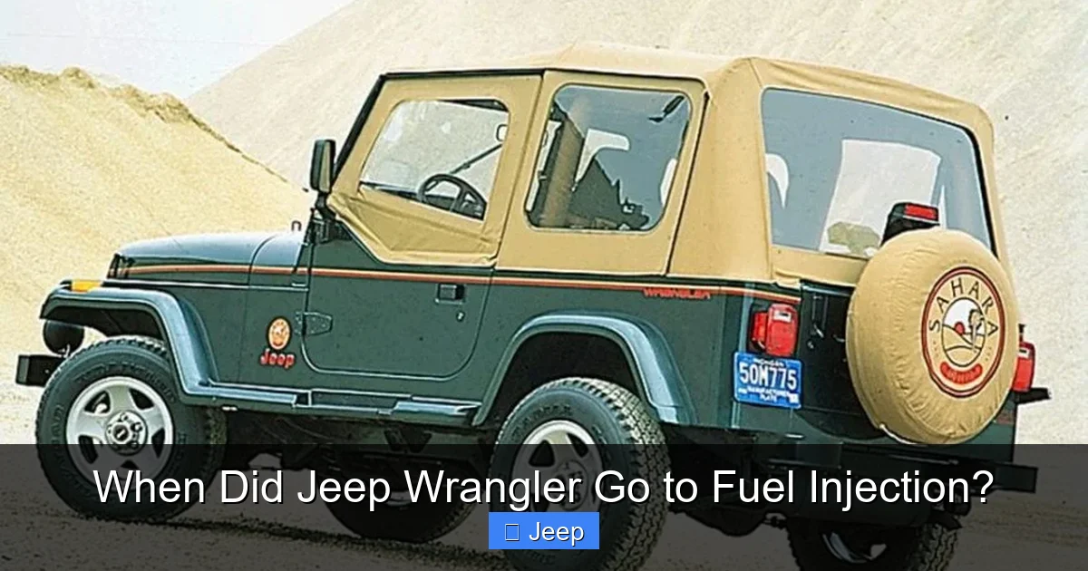 When Did Jeep Wrangler Go to Fuel Injection?