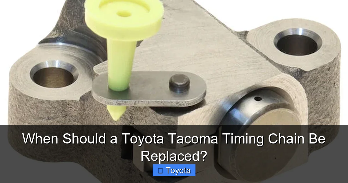 When Should a Toyota Tacoma Timing Chain Be Replaced?